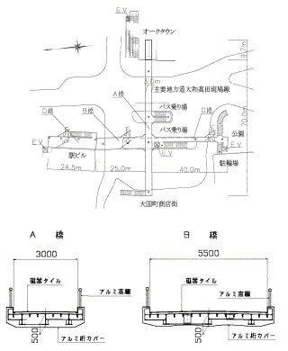 図－4　歩行者専用デッキ一般図